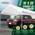 thumbnail image 2 of Caravan Canopy Domain 10x20 Foot Straight Leg Instant Canopy Tent Set White, 2 of 10