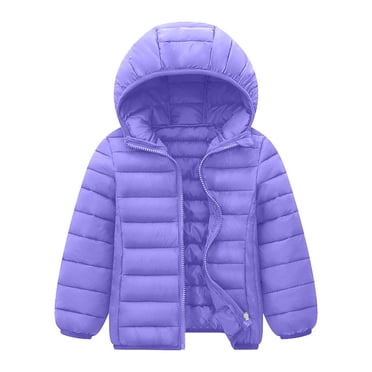 Kids Coat Winter Jacket Girls Boys Casual Hooded Soild Toddler Outwear Windproof Warm Girls Coat Jacket Size:5-6 Years
