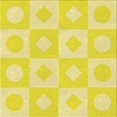 thumbnail image 1 of Ahgly Company Tapis d'Intérieur Lavable en Machine Carré Transitionnel Brun Doré Jaune, 8 Pieds Carré, 1 of 7