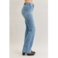 thumbnail image 3 of I AM A FASHION JUNKY Judy Blue Full Size Mid Rise Bootcut Jeans with Contrast Wash & Front Patch Pockets Plus Size (MD, 0(24)), 3 of 19