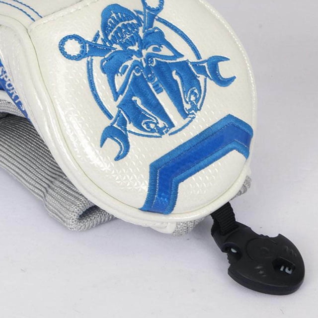 Langgg Durable Golf Pilote Couvre-Chef PU Cuir UT Club Couvre-Chef Garde Blanc UT
