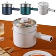 thumbnail image 5 of Electric Multi-Purpose Hot Pot with Steamer Non-Stick Adjustable Temperature Cooking Pan, electric hot pot, multi-purpose cooker,Mint Green,1PC, 5 of 5