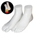 thumbnail image 4 of PVC Mannequin Adult Feet Ankle Bracelet Foot Left and display foot model Right for Toe Rings White, 4 of 9