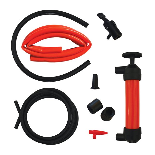WirthCo Dispensing Pump 32467 Use For Oil/Gas/Water/Other Common Liquids; With 50 Inch Hose; Red