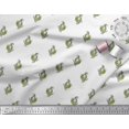 thumbnail image 2 of Soimoi Polyester Crepe Fabric Leaves & Lotus Block Print Sewing Fabric Yard 52 Inch Wide, 2 of 3