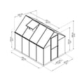 thumbnail image 4 of Canopia by Palram Mythos 6 ft. x 8 ft. Greenhouse Kit - Grey, 4 of 9