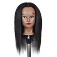 thumbnail image 1 of Milaget Hair Mannequin Head Curling Practice Head With Clamp 16in Light Black, 1 of 9