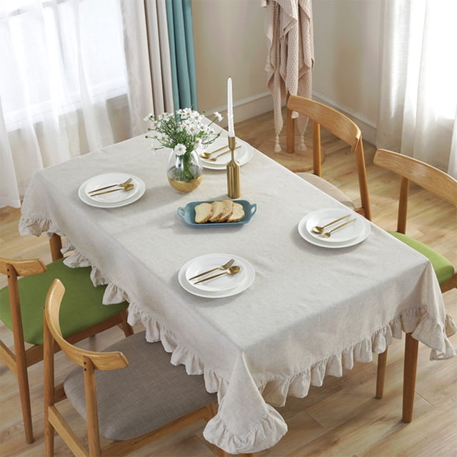 Baohd Durable And Easy To Wash Tablecloth With Vintage Style Rectangular Table Tablecloth Cotton Dining Tablecloth Table Cover linen 140*200CM 1Set