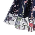 thumbnail image 4 of Meichang Robe Trapèze en Maille pour Femme, Robe Midi Rétro à Fleurs Évasée, Tunique Mode à Manches Courtes, Col Ras du Cou, Robe d'Été Évasée pour Église, Invitée de Mariage, Travail, 4 of 6