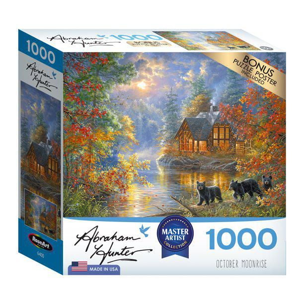 Cra-Z-Art Abraham Hunter 1000 Piece Puzzle October Moonrise, Jigsaw Puzzle, Ages 10 and up