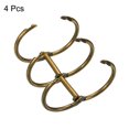 thumbnail image 3 of Unique Bargains 1' Dia. 3 Circle Detachable Metal Binder Rings Loose Leaf Rings, Bronze 4 Pack, 3 of 6
