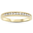 thumbnail image 1 of Bague de Garde de Mariage Empilable en Or Jaune 14K avec Diamant 1/4 Ct, 1 of 4
