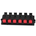 thumbnail image 1 of Unique Bargains Red Black 12 Terminal Double Row 12 Position Push Speaker Socket Connector Board, 1 of 2