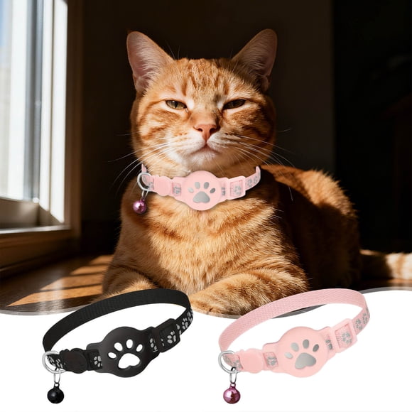 Uscallm 2Pcs Android GPS Cat Tracker Collar For Outdoor Cats Waterproof Pet Locator No Monthly Fee Advanced Tracking Smart Collar For Pet Safety