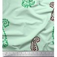 thumbnail image 1 of Soimoi Poly Georgette Fabric Paisley Block Decor Fabric Printed Yard 42 Inch Wide, 1 of 3