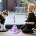 thumbnail image 4 of EGNMCR Pet Turntable Cats Toy Four Layer Space Tower Cats Turntable Can Insert Feather Cats Self Hi Relaxation Tool Space Tower, 4 of 5