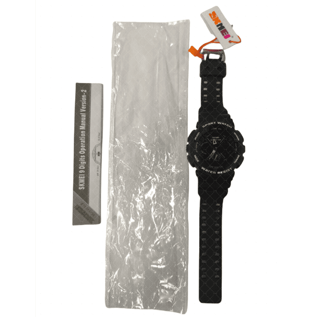 SKMEI 2118 Men's Dual Display Watch - Analog & Digital, 50M Waterproof, Backlit, World Time, Chronograph, Alarm, Countdown, Date & Week Display, DST, 12/24H Format, Perfect for Sports & Travel