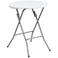 thumbnail image 1 of 24'' Round Granite White Plastic Folding Table, 1 of 8