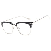 Bangcool Eye Glasses Half Frame Clear Lens Glasses Reading Glasses for Adult Women & Men