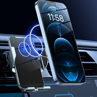 TopLLC Smart Car Wireless Charging Cell Phone Mount Aluminum Alloy Full-automatic Induction Cell Phone Mount Wireless charging