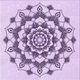 thumbnail image 1 of Ahgly Company Machine Washable Indoor Square Transitional Purple Flower Purple Area Rugs, 5' Square, 1 of 7