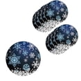 thumbnail image 2 of Black Snowflake Paper Plates Napkins Tableware Set Winter Snowflake Party Tableware Supplies Birthday Party Tableware Set, 2 of 6