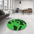 thumbnail image 4 of Ahgly Tapis Rectangulaire Lavable en Machine Intérieur Vert Émeraude Profond, 5 Pieds x 7 Pieds, 4 of 7