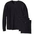 thumbnail image 2 of Hanes T-Shirts à Manches Longues à Col Ras du Cou ComfortSoft pour Hommes, Lot de 4, 3TG, Acier Clair, 2 of 6