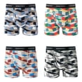 thumbnail image 1 of INNERSY Men's Underwear Soft Mesh Breathable Boxer Briefs 4-Pack(Small,Colorful Geometric), 1 of 6