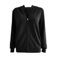 thumbnail image 4 of PVCS Casual Femmes Solide à Manches Longues Sweat à Capuche Zip Tops Dames Cardigan Manteau, 4 of 5