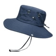 thumbnail image 2 of Harpily Mens Summer Outdoor Sun Protection Breathable Fisherman Cap Foldable Bucket Hat, 2 of 4