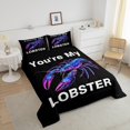 thumbnail image 4 of Erosebridal Gradient Lobster Print Bedding Toddler Comforter Set, Wild Animal Down Comforter, Reversible, 4 of 7