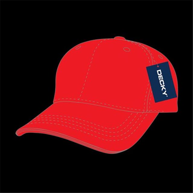 Decky 205-RED Polo en Coton Lavé, Rouge