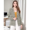 thumbnail image 2 of INSPIRE CHIC Blazer à Carreaux Style Boyfriend à Pied-de-Poule Longueur Hanche pour Femme, 2 of 6