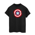 thumbnail image 1 of Captain America T-Shirt en Coton pour Hommes Civil à Effet Usé avec Écusson, 1 of 2