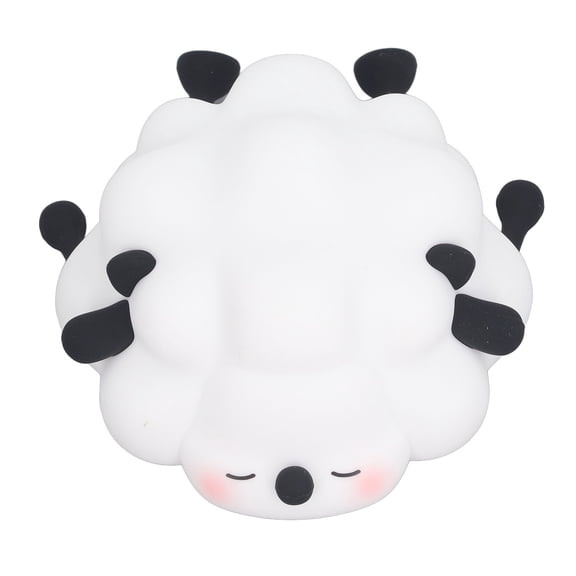 Silicone Night Lamp, Cute Sheep Modeling Silicone Nursery Nightlight  for Bedroom ,Black