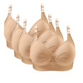 thumbnail image 1 of ylioge 4 Pack Womens Push Up Bras No Underwire Sexy Soft Full-Coverage Support Lifting Bralettes Underwear Casual Comfort Solid Basic Nylon Bra Clearance, 1 of 2