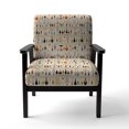 thumbnail image 4 of Designart "Sophistication In Danish Modern Style II" Orange Midcentury Upholstered Accent Chair - Mid-Century Modern Arm Chair For Bedroom, 4 of 7