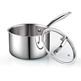 thumbnail image 3 of Cook N Home 02644 7-Piece Tri-Ply Clad Stainless Steel Cookware Set, Silver, 3 of 5