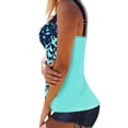 thumbnail image 3 of Gupgi Plus Size Swimsuits for Women 2pcs Bathing Suits Tankini Padded Tops with Swim Shorts, 3 of 9