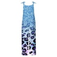 thumbnail image 5 of LOVZFMLL Combinaison pour Femme, Imprimée d'Été Sans Manches, Dos Nu, Ample, Longue, Bleu Pâle, S, 5 of 5