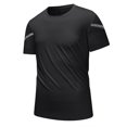 thumbnail image 1 of LNWUY Men's Plus Size Short Sleeve UPF 50+ T-Shirt Quick Dry Rash Guard Athletic Running Swim Top Tee Performance Water Shirts Black XXL, 1 of 3