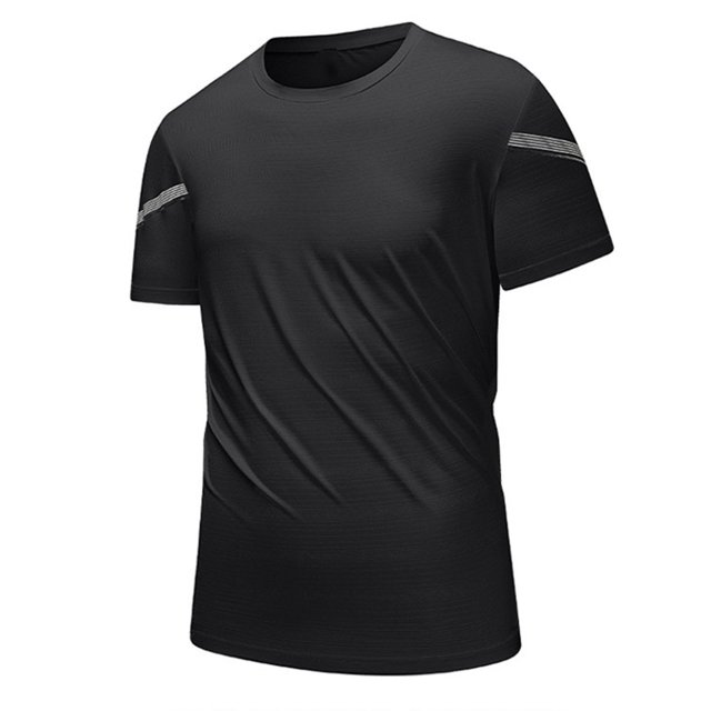 LNWUY Men's Plus Size Short Sleeve UPF 50+ T-Shirt Quick Dry Rash Guard Athletic Running Swim Top Tee Performance Water Shirts Black XXL