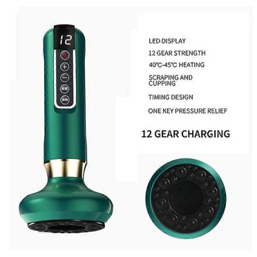 Electric Cupping Massager Vacuum Suction Cup Guasha Anti Cellulite Beauty Health Scraping Infrared Heat Slimming Massage Therapy