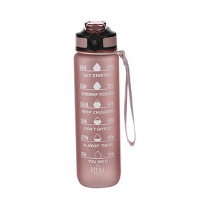 Dvkptbk Water Bottle Motivational Water Bottle with Time Marker 32oz Squeezing Ejection Opening BPA Free with Leakproof Wide Mouth and Fast Water Flowing for Outdoor Sport on Clearance