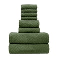 thumbnail image 3 of Sentmoon Bath Towel Set Eight Pieces Of Velvet Square Towel Towel Bath Towel Plain Household Bath Wash Face Wipe Dry Absorbent Soft Household Set Beach Towel Beach Towels, 3 of 7