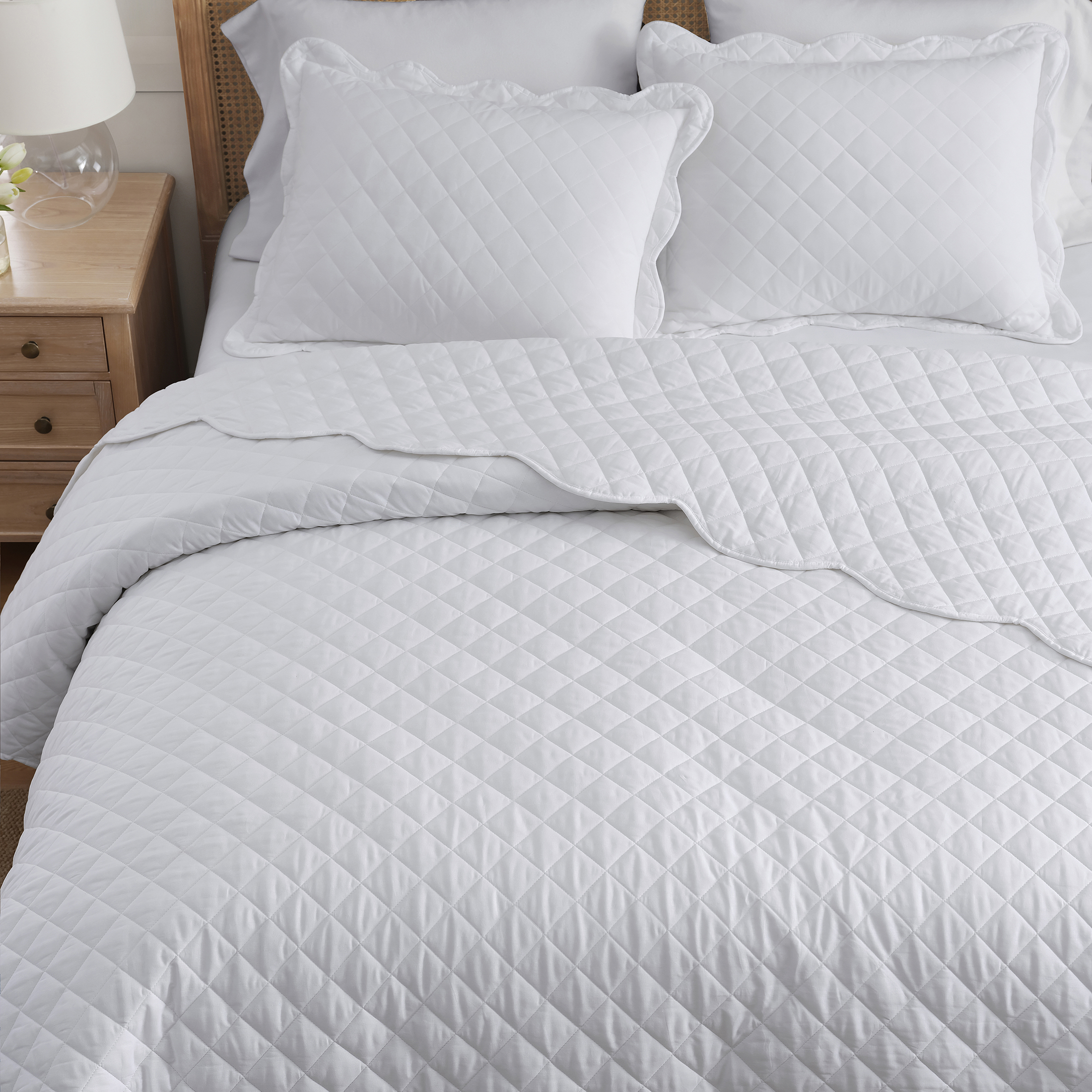 Martha Stewart Everyday Blanc Eclatant ensemble de courtepointe Tres Grand