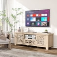 thumbnail image 4 of Gymax 55'' Retro TV Stand Media Entertainment Center w/ Mirror Doors & Drawer Natural, 4 of 10