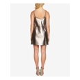 thumbnail image 2 of 1.STATE Womens Faux Leather A-line Dress, Metallic, 4, 2 of 4