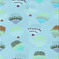 thumbnail image 1 of Ahgly Company Tapis d'Intérieur Lavable en Machine Carré Transitionnel Bleu, 8 Pieds Carré, 1 of 7